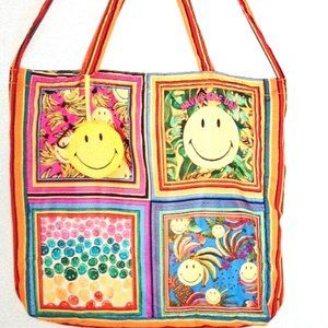 FARM Rio Mixed Scarves Smiley Foldable Tote